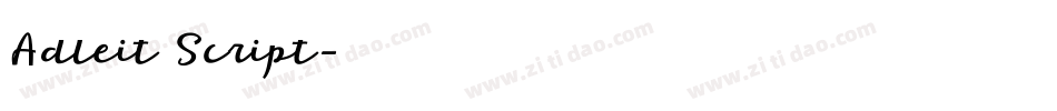 Adleit Script字体转换
